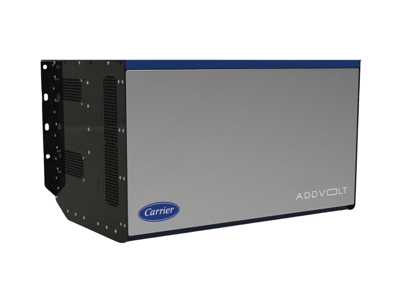 An AddVolt battery pack with the Carrier logo